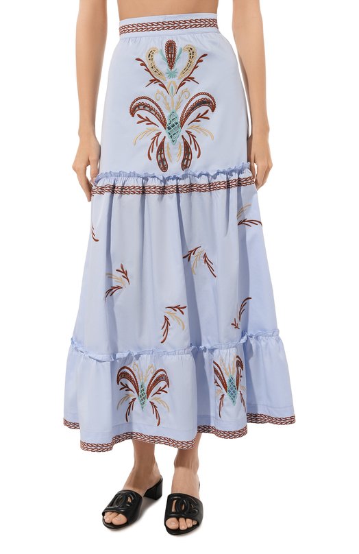 Хлопковая юбка Lug Von Siga Голубой, фото 3