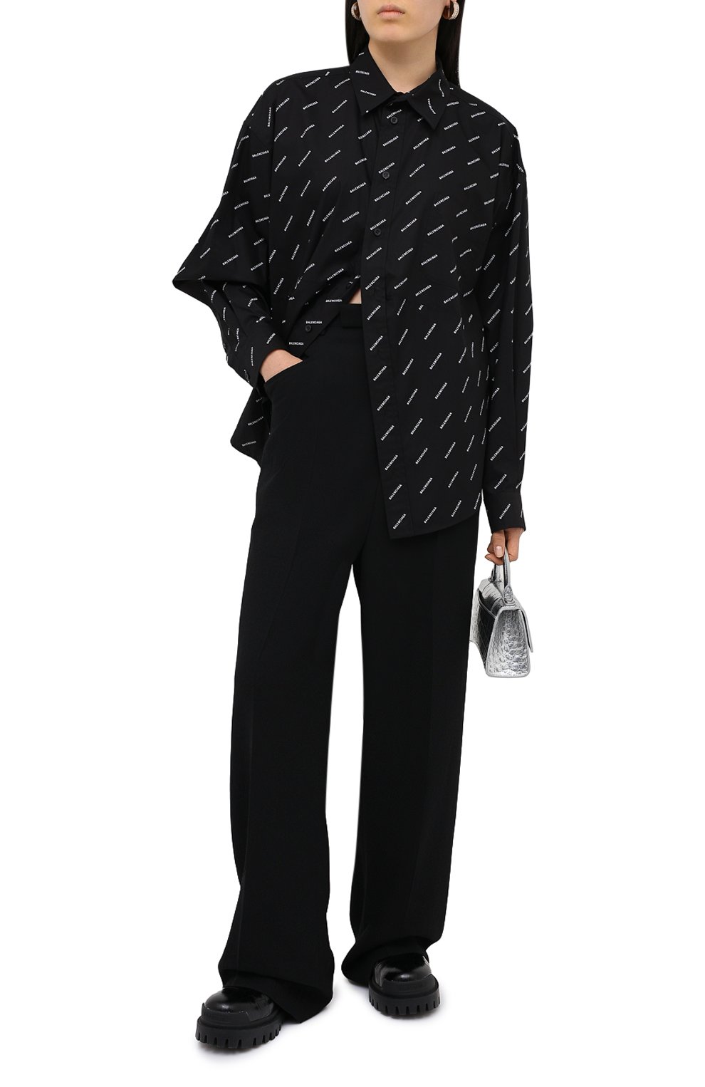 Хлопковая рубашка BALENCIAGA, арт. 583895/TBL96, фото 2