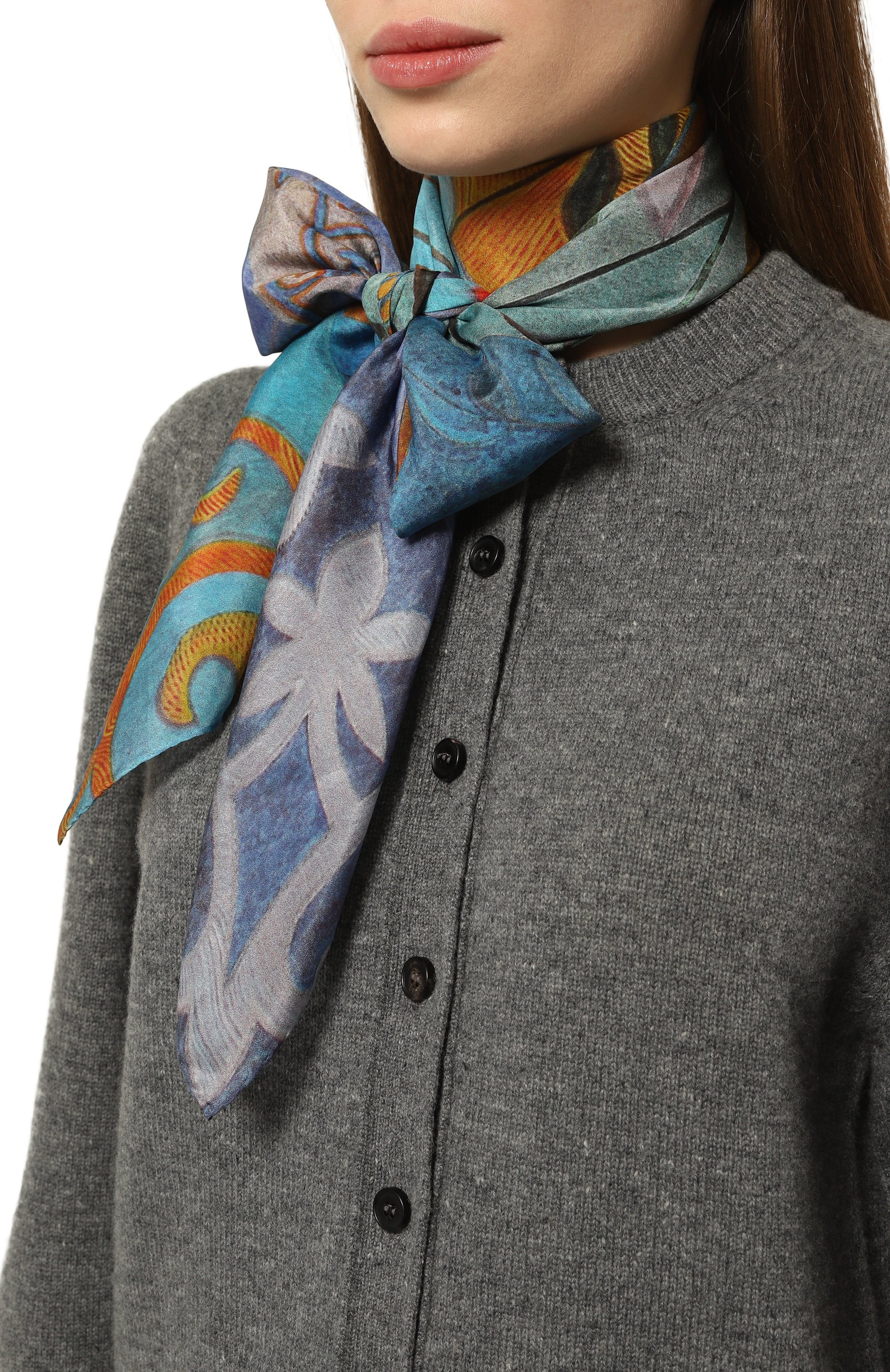 Шелковый платок праздник весны GOURJI, арт. 91150237/442191108, фото 2