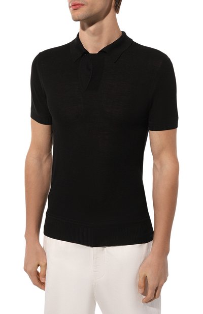 Поло из вискозы и шелка TOM FORD, арт. YMV004/KPS005, фото 3