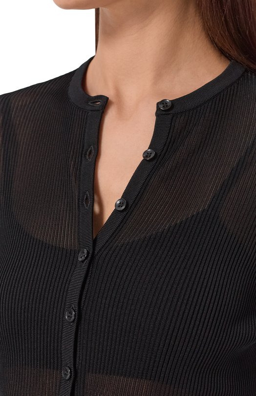 Кардиган из вискозы Dolce & Gabbana FXVC6T/JAIRZ Чёрный  FXVC6T/JAIRZ Фото 5