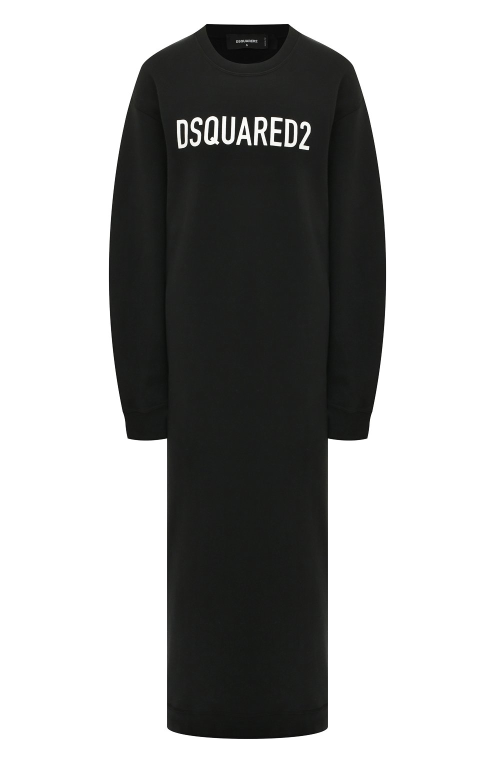 Хлопковое платье DSQUARED2 черного цвета по цене 36950 руб., арт. S75CV0559/S25539, фото 1 Хлопковое платье DSQUARED2, арт. S75CV0559/S25539, фото 1