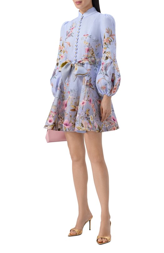 Льняное платье Zimmermann 9142DC261 Голубой  9142DC261 Фото 2