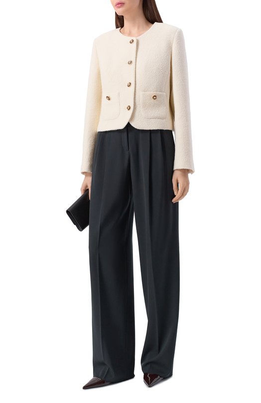 Твидовый жакет Seven Lab 225-S-W-10-11-043 Кремовый  225-S-W-10-11-043 Фото 2