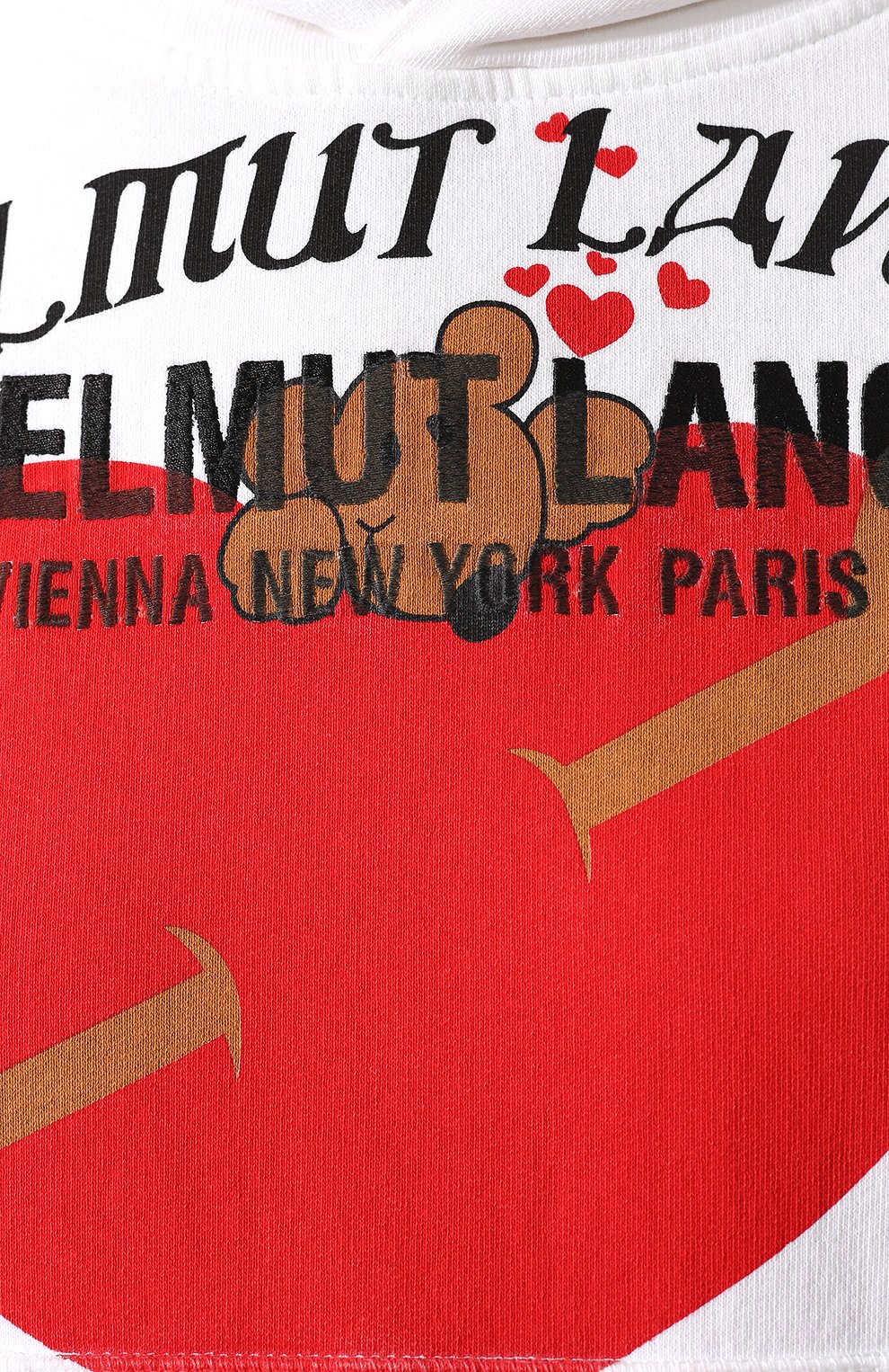 Хлопковое худи HELMUT LANG белого цвета по цене 26300 руб., арт. J06DW508, фото 5 Хлопковое худи HELMUT LANG, арт. J06DW508, фото 5