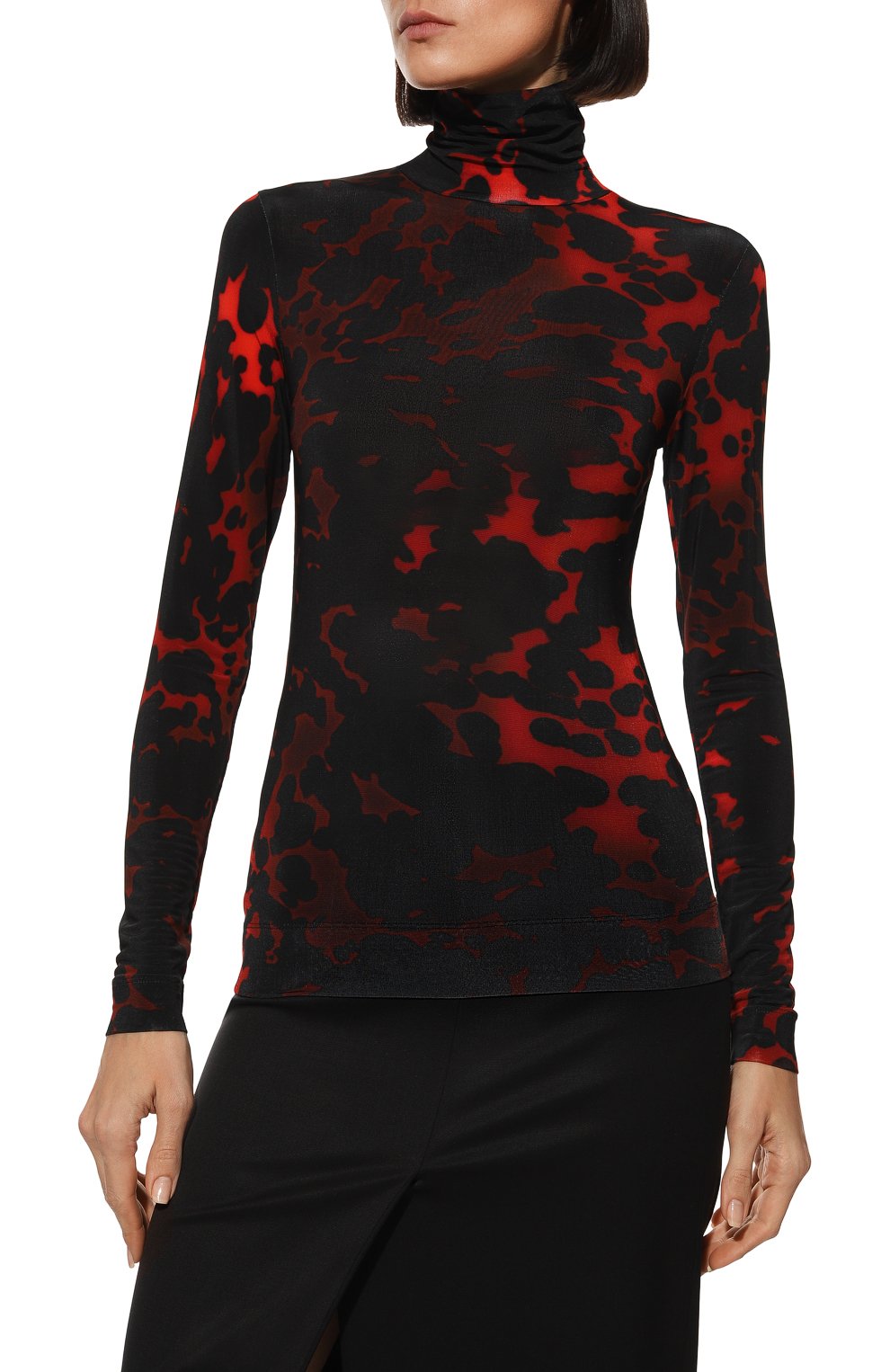 Водолазка из вискозы DRIES VAN NOTEN красного цвета по цене 29950 руб., арт. 222-011193-5617, фото 3 Водолазка из вискозы DRIES VAN NOTEN, арт. 222-011193-5617, фото 3