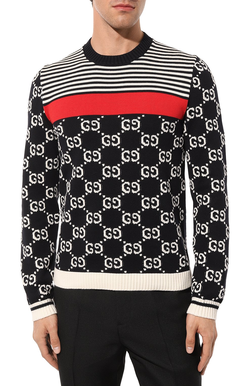 Хлопковый свитер GUCCI, арт. 496458 X9I07, фото 3