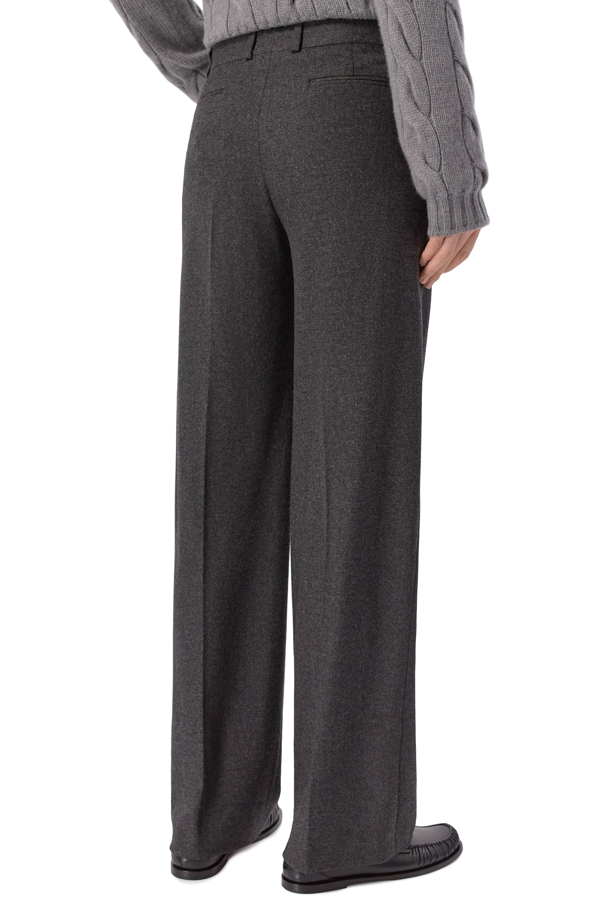 Кашемировые брюки LORO PIANA темно-серого цвета по цене 250500 руб., арт. FAI3906, фото 4 Кашемировые брюки LORO PIANA, арт. FAI3906, фото 4