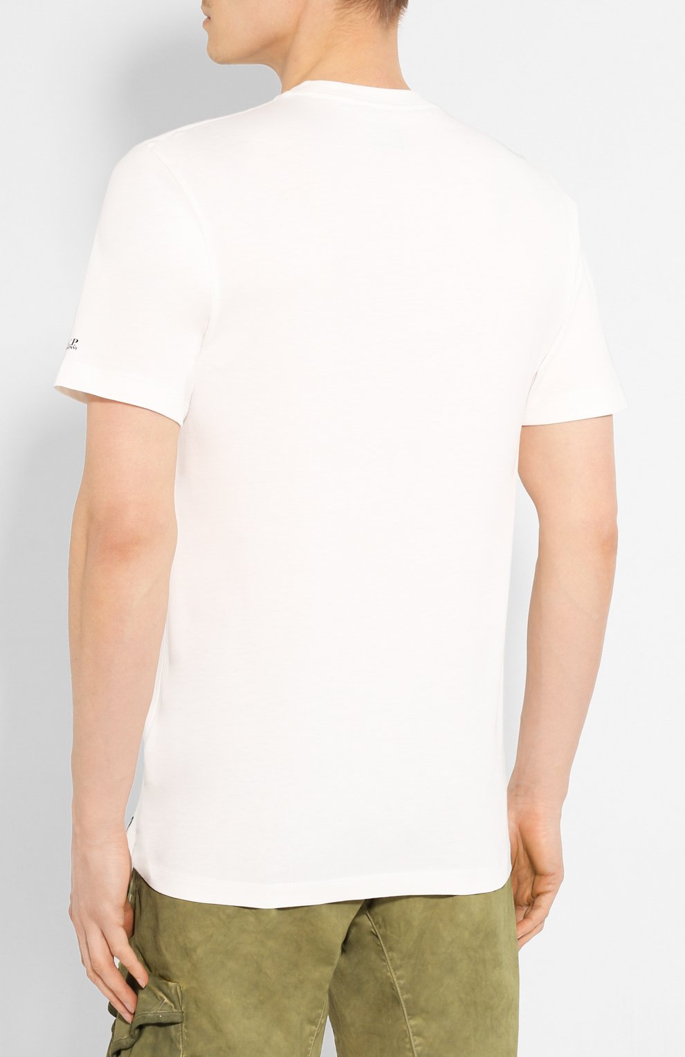 Хлопковая футболка C.P. COMPANY белого цвета по цене 6720 руб., арт. 08CMTS283A-005318W, фото 4 Хлопковая футболка C.P. COMPANY, арт. 08CMTS283A-005318W, фото 4