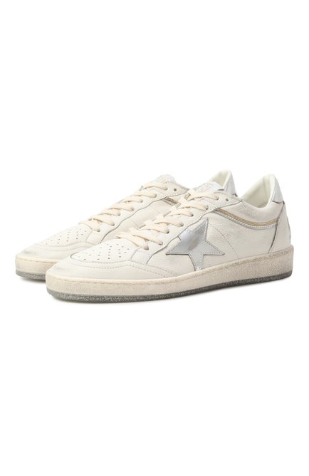 Женские комбинированные кеды ball star GOLDEN GOOSE DELUXE BRAND, арт. GWF00746.F007565