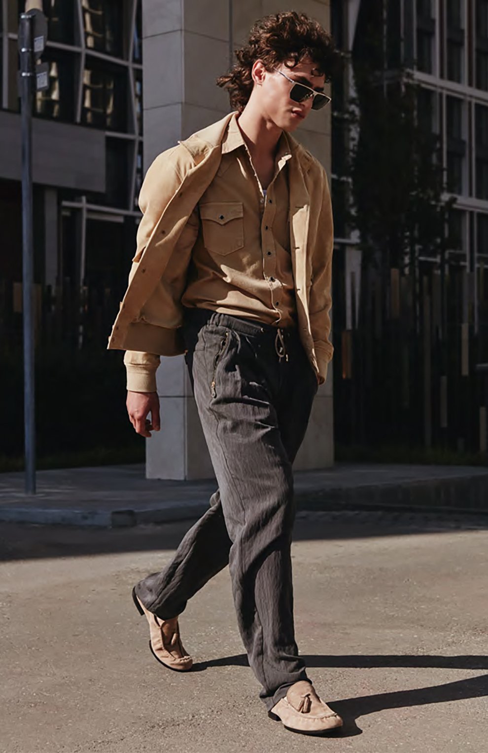 Хлопковая рубашка SAINT LAURENT, арт. 597059/Y27BB, фото 6