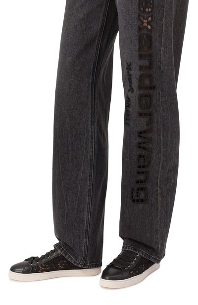 Комбинированные кеды sade AGL черного цвета по цене 37700 руб., арт. D936031PG/KT046, фото 3 Комбинированные кеды sade AGL, арт. D936031PG/KT046, фото 3