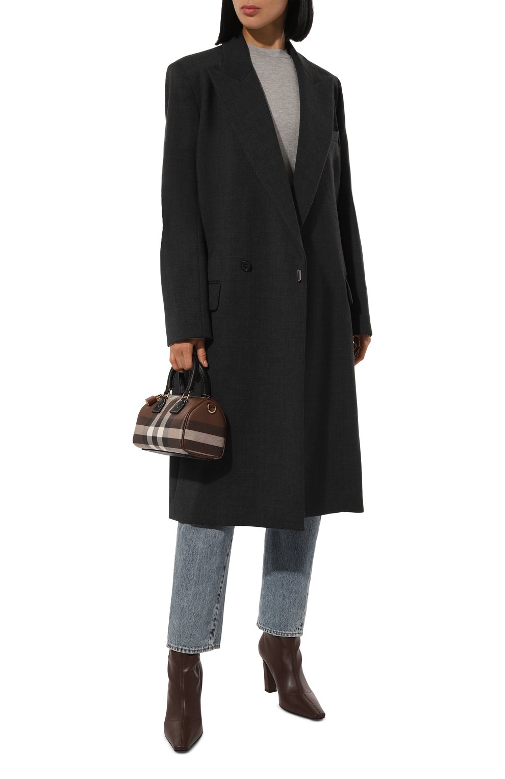 Сумка check bowling bag mini BURBERRY, арт. 8069663, фото 7