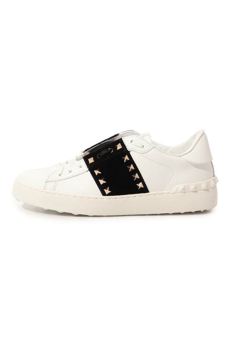 Женские кожаные кеды rockstud untitled VALENTINO белого цвета, арт. 1W2S0A01VЕG | Фото 4 (Материал внутренний: Натуральная кожа; Подошва: Платформа; Стили: Гранж, Кэжуэл; Материал утеплителя: Без утеплителя; Материал внешний: Натуральная кожа; Кросс-КТ: Низкие)
