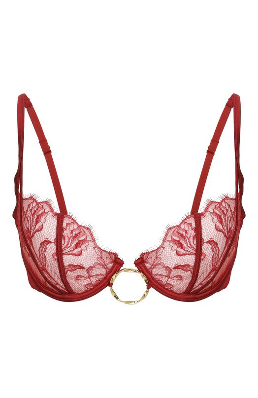 Шелковый бюстгальтер-балконет LIVY 655542530 Бордовый 655542530