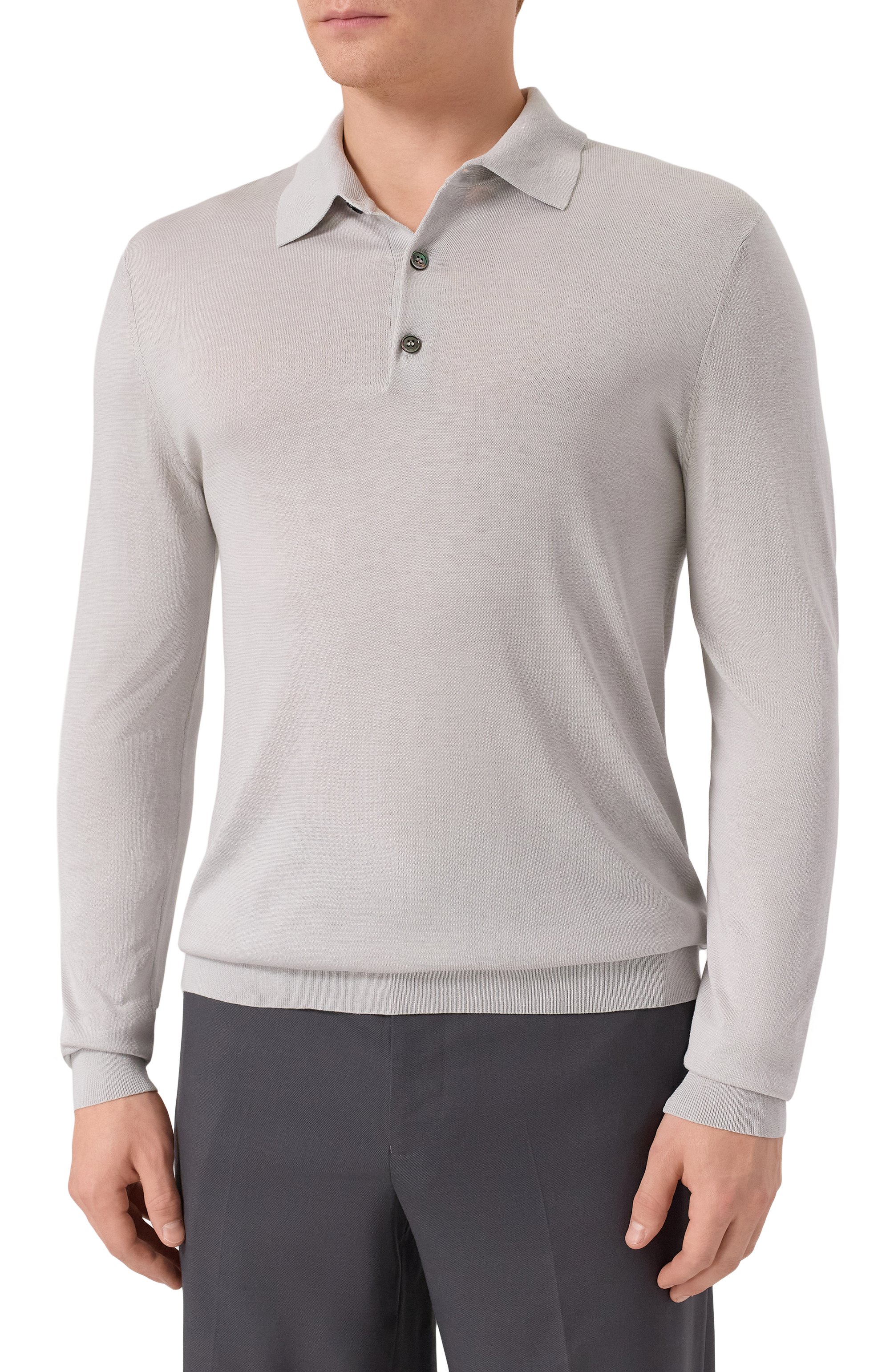 Поло из шелка и хлопка 12 STOREEZ, арт. 131253, фото 3