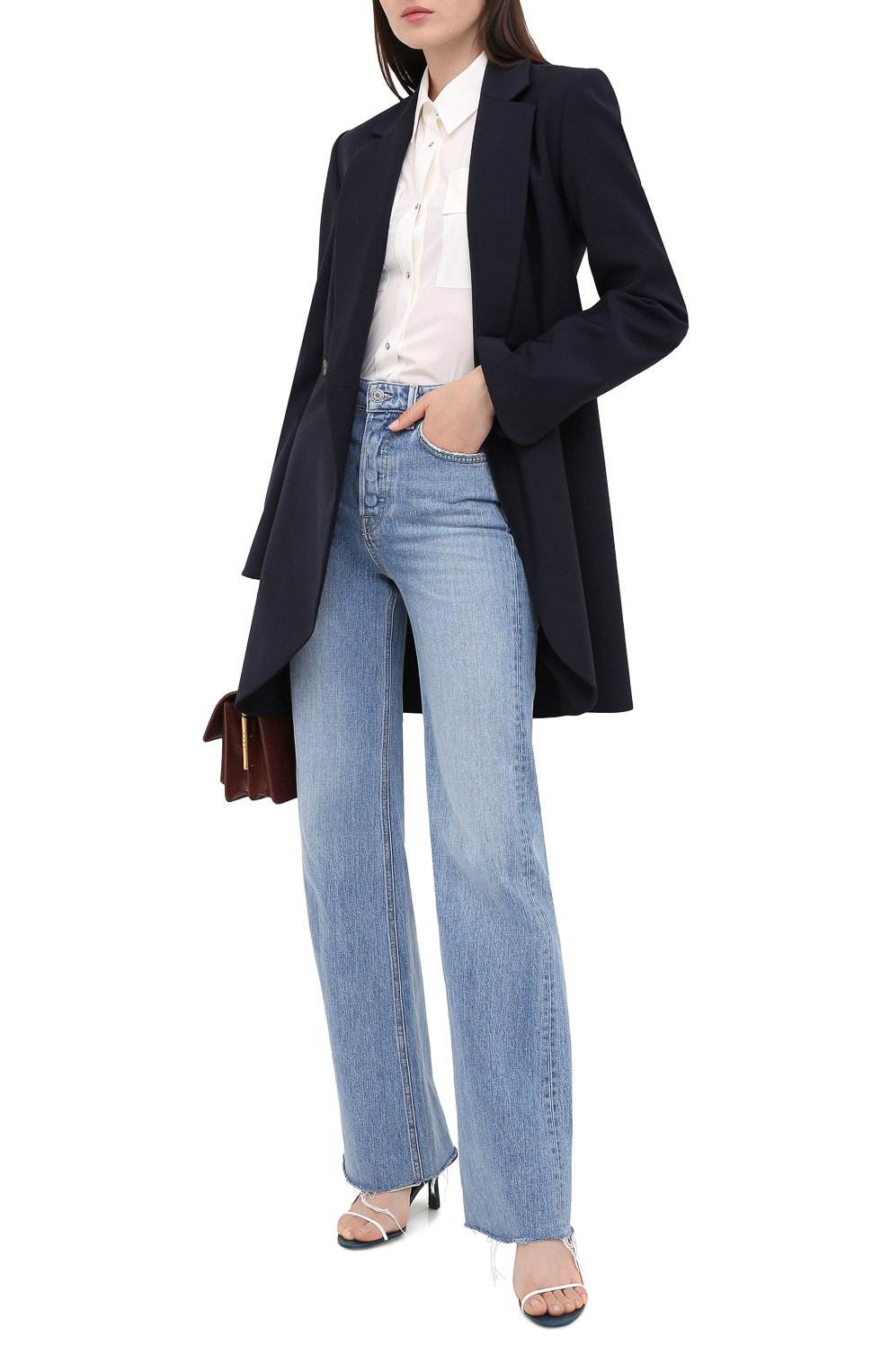 Шелковая рубашка LORENA ANTONIAZZI белого цвета по цене 72350 руб., арт. A2054CA020/3186, фото 2 Шелковая рубашка LORENA ANTONIAZZI, арт. A2054CA020/3186, фото 2