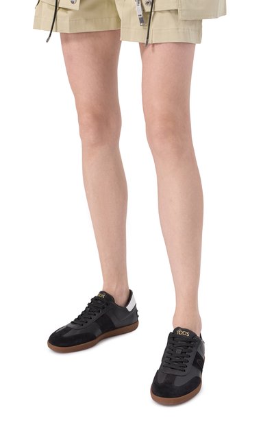 Кожаные кеды tabs TOD’S, арт. XXW68C0IJ20/BKB, фото 3