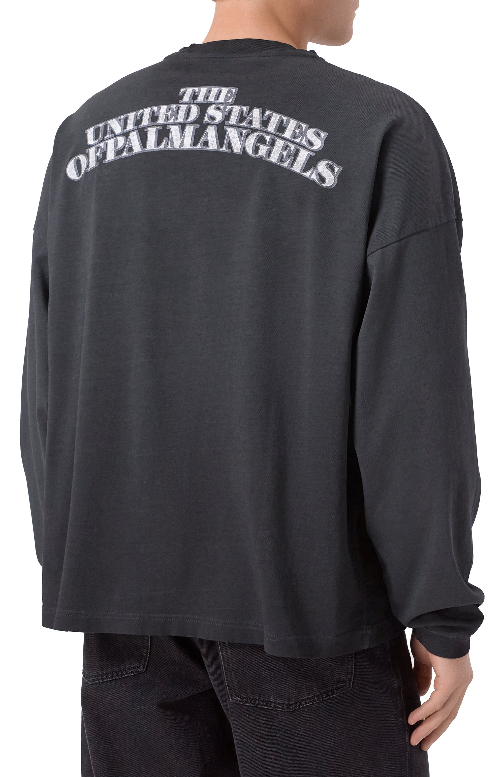 Хлопковый лонгслив PALM ANGELS, арт. PMAB05CF25JER001, фото 4
