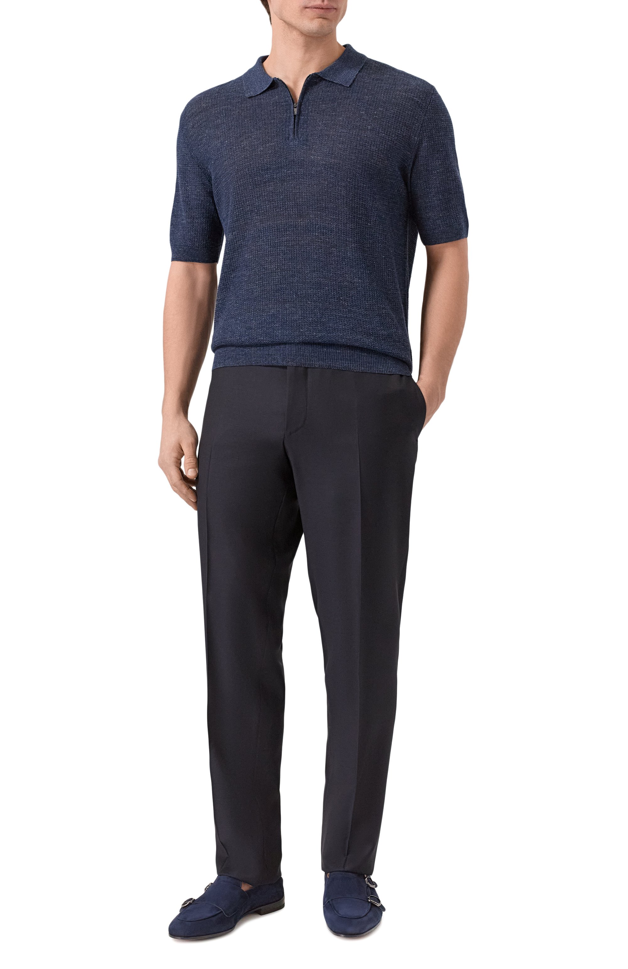 Поло изо льна и шелка CORNELIANI, арт. 27M566/2725134, фото 2