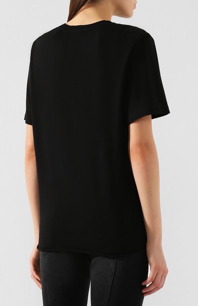 Хлопковая футболка SAINT LAURENT, арт. 577062/YBJF2, фото 4