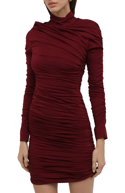 Платье из вискозы STELLA MCCARTNEY бордового цвета по цене 195000 руб., арт. 603943/SSA34, фото 3 Платье из вискозы STELLA MCCARTNEY, арт. 603943/SSA34, фото 3
