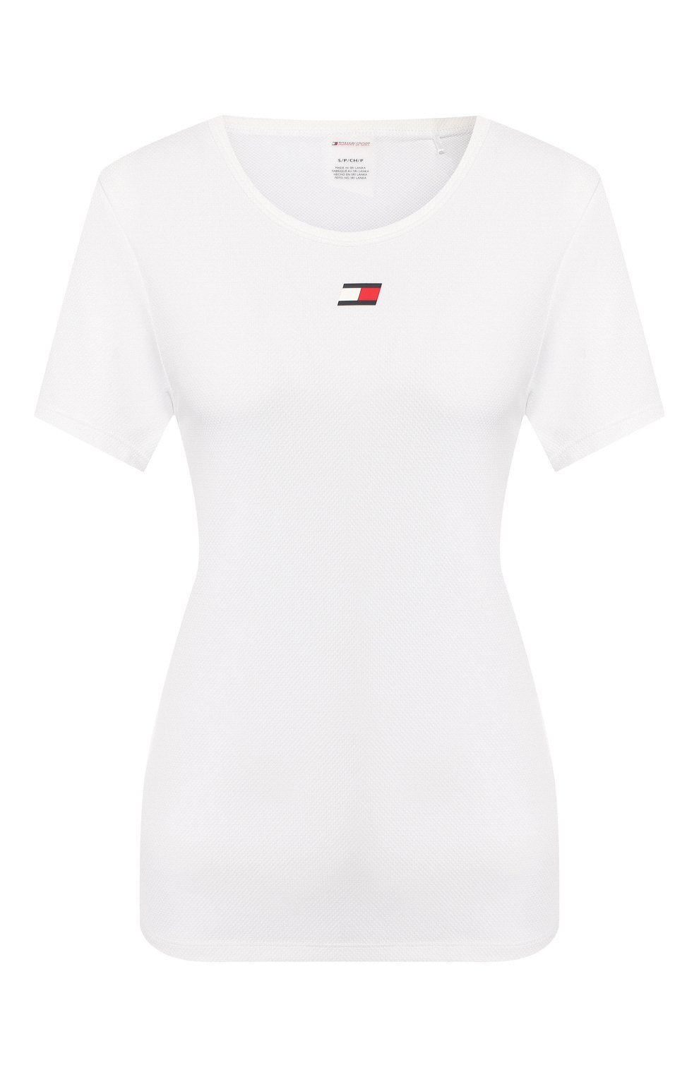 Хлопковая футболка TOMMY HILFIGER белого цвета по цене 4990 руб., арт. S10S100482, фото 1 Хлопковая футболка TOMMY HILFIGER, арт. S10S100482, фото 1