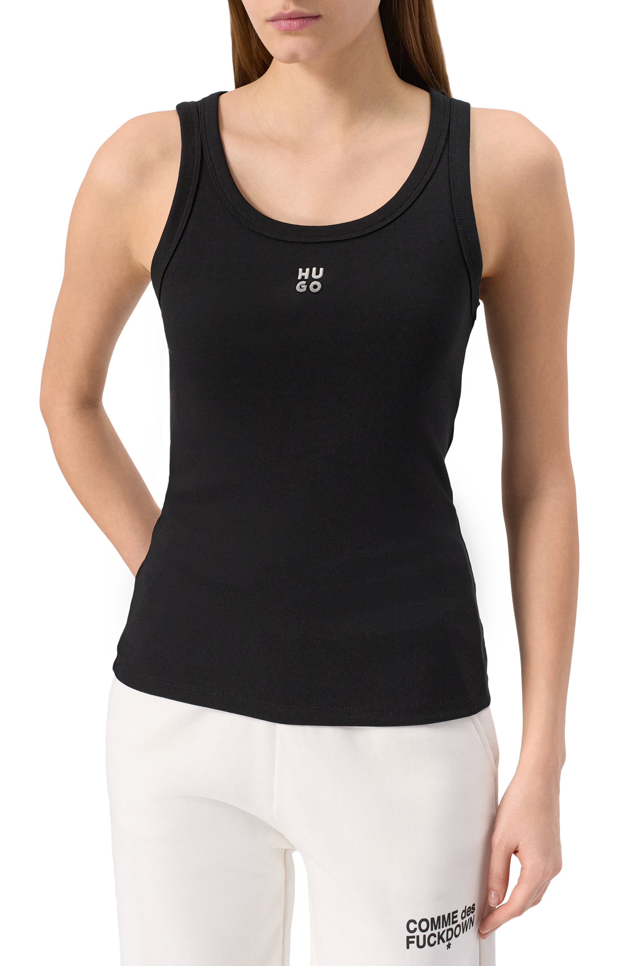 Хлопковая майка HUGO, арт. 50514489, фото 3