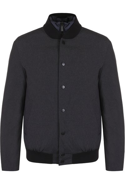 Бомбер на кнопках с пуховой подстежкой GIORGIO ARMANI, арт. ZSR52W/ZSW03, фото 1