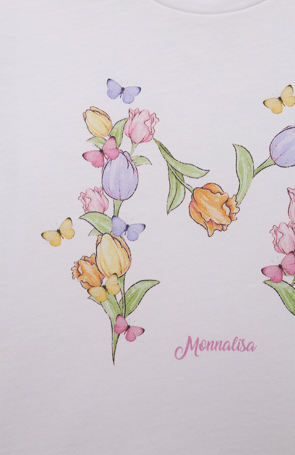 Хлопковая футболка MONNALISA, арт. 39A600, фото 3