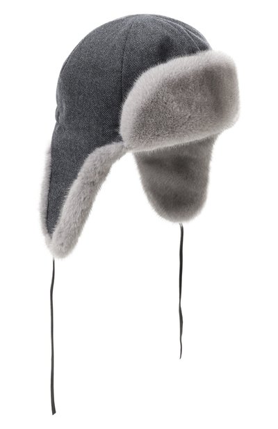 Мужская шапка-ушанка из меха норки FURLAND, арт. 0130910010036600057