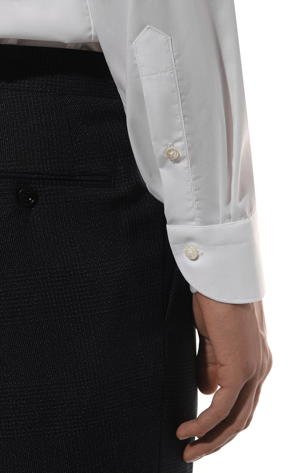 Хлопковая сорочка CANALI белого цвета по цене 23650 руб., арт. X98/GD03229, фото 6 Хлопковая сорочка CANALI, арт. X98/GD03229, фото 6