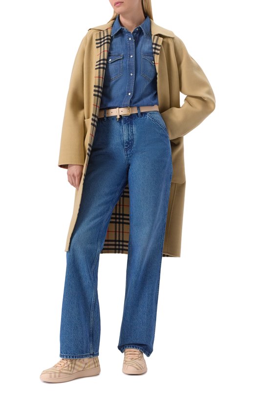 Текстильные кеды Terrace Burberry 8105187 Розовый  8105187 Фото 2