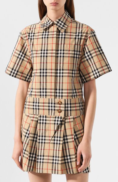 Хлопковое платье BURBERRY, арт. 8014190, фото 3