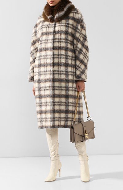 Шерстяное пальто с меховой подкладкой COLOR TEMPERATURE, арт. fw18ct14, фото 2
