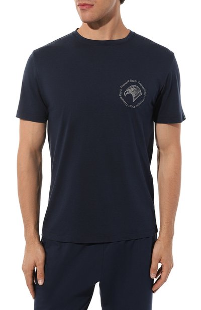 Футболка STEFANO RICCI темно-синего цвета по цене 41950 руб., арт. MNH3102280/803, фото 3 Футболка STEFANO RICCI, арт. MNH3102280/803, фото 3