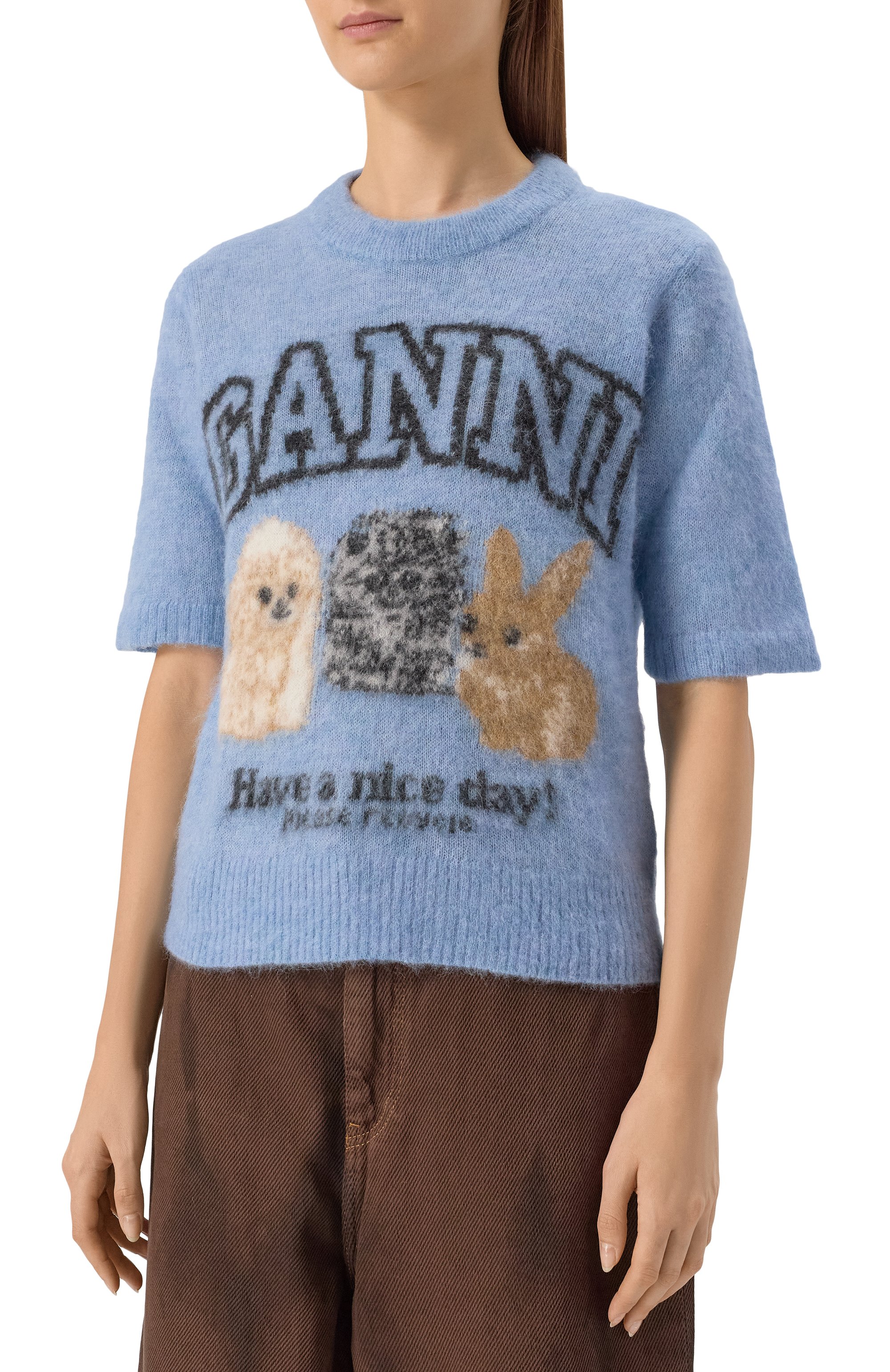 Шерстяной пуловер GANNI, арт. K2517, фото 3