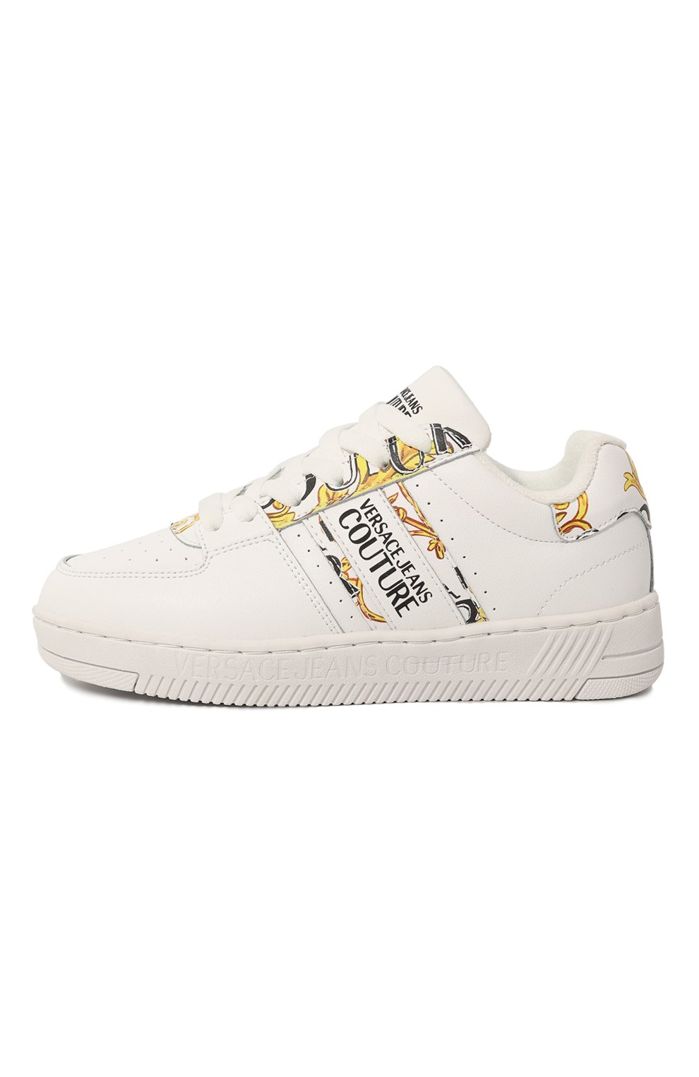 Кожаные кеды VERSACE JEANS COUTURE белого цвета по цене 22300 руб., арт. 74VA3SJ7/ZP208/35, фото 2 Кожаные кеды VERSACE JEANS COUTURE, арт. 74VA3SJ7/ZP208/35, фото 2