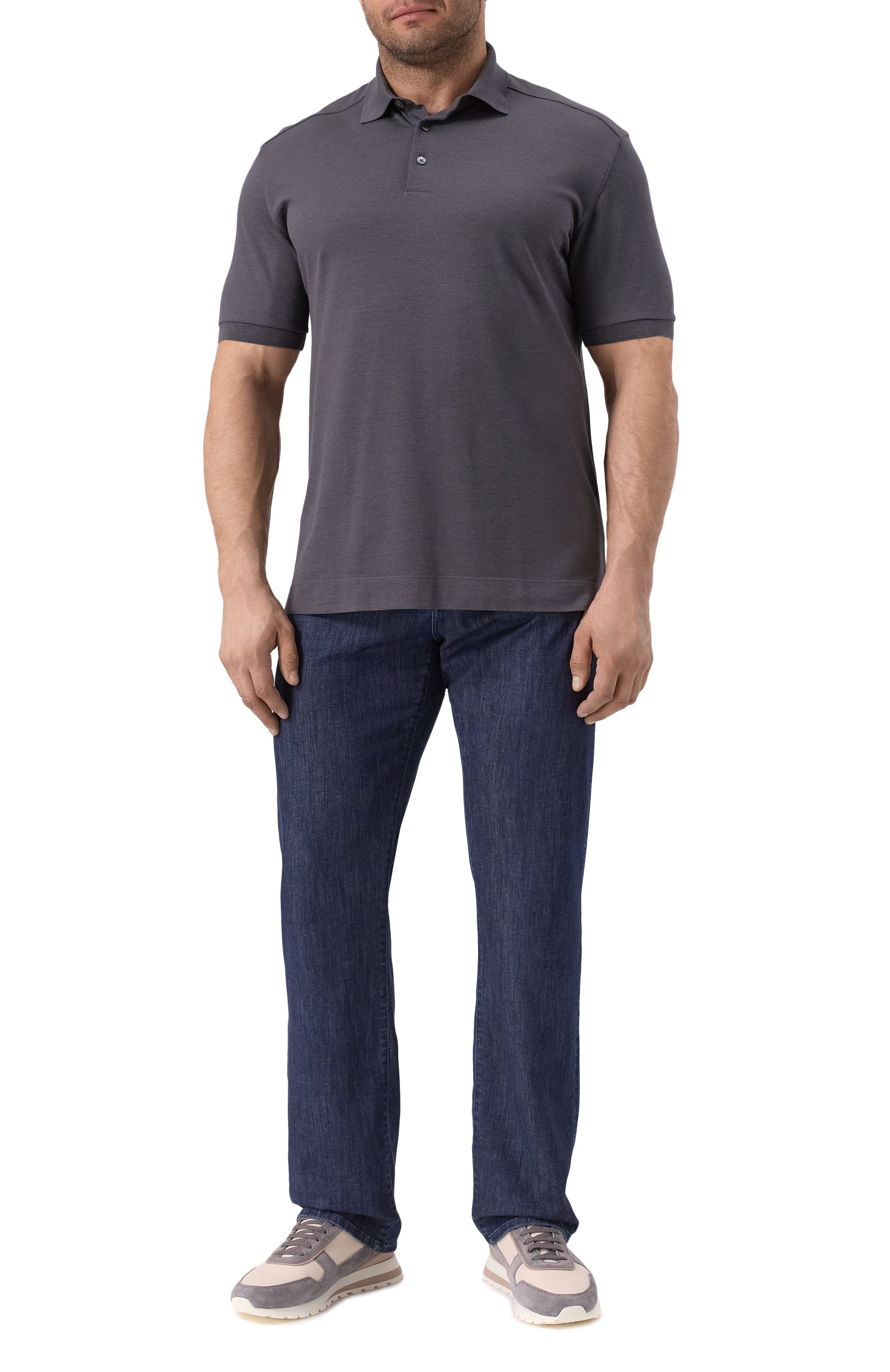 Поло из хлопка и шелка ZEGNA, арт. F786/UF341A9, фото 2