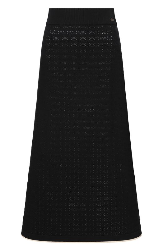 Хлопковая юбка Agnona KG11050E/8F120PE Чёрный KG11050E/8F120PE