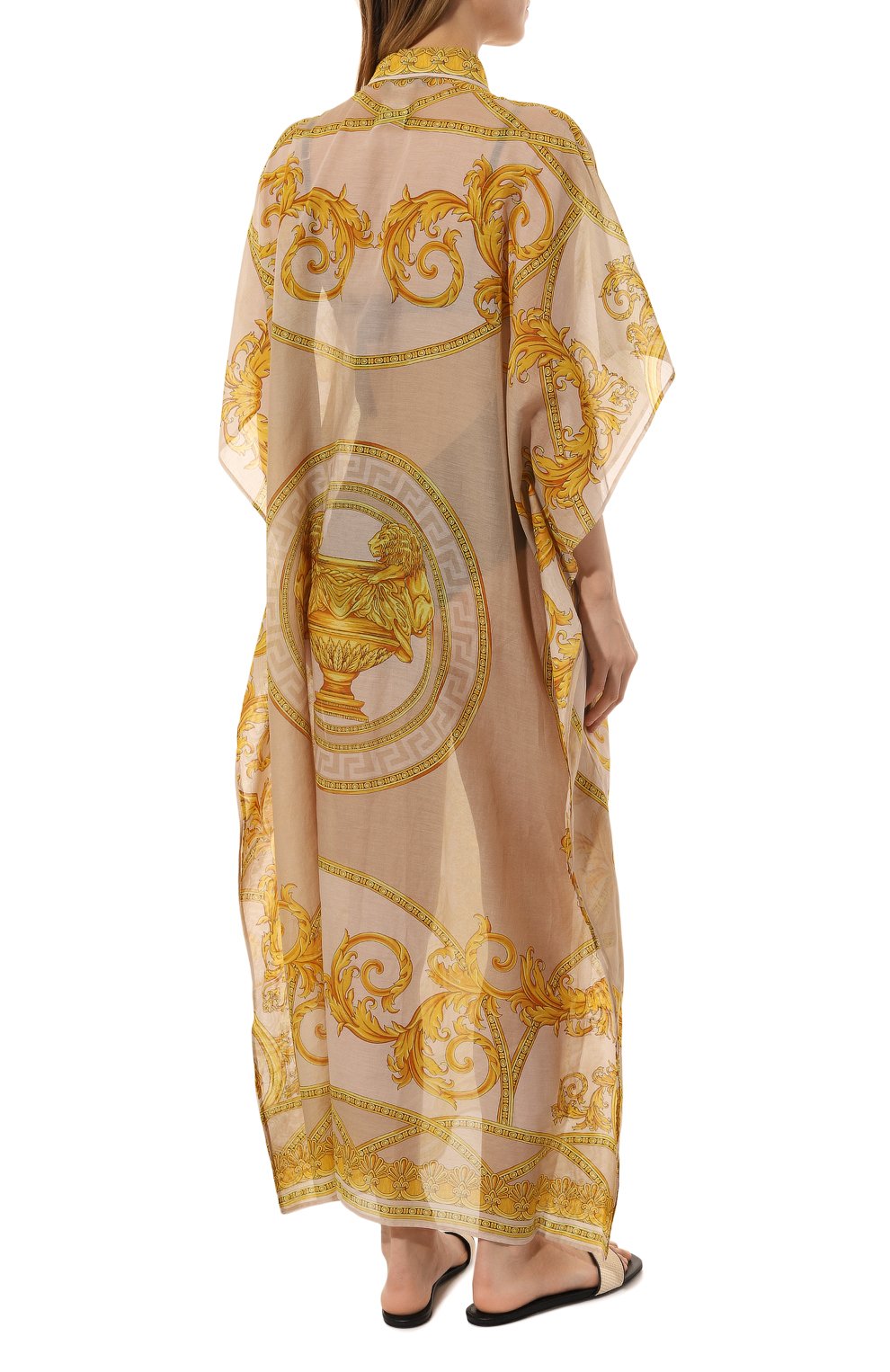 Туника из хлопка и шелка VERSACE желтого цвета по цене 122000 руб., арт. 1010808/1A11945, фото 4 Туника из хлопка и шелка VERSACE, арт. 1010808/1A11945, фото 4