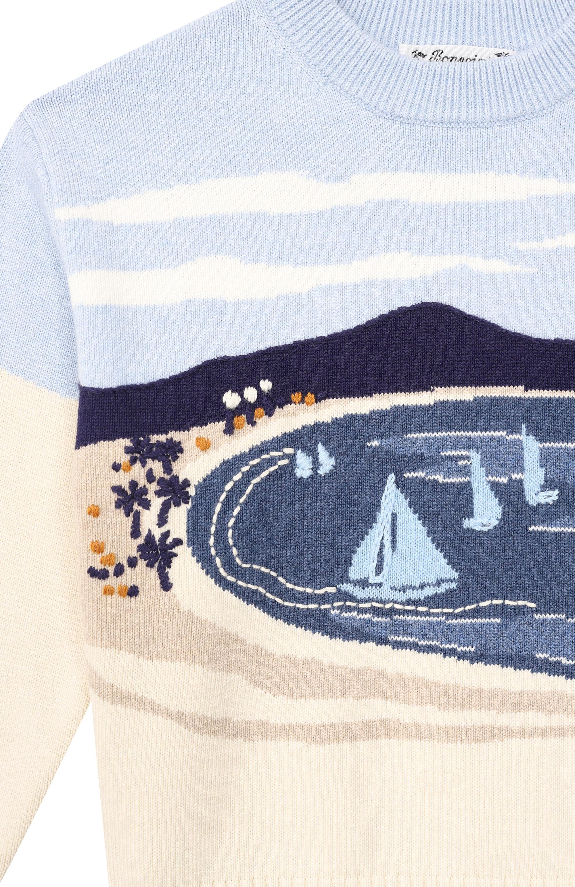 Пуловер из хлопка и кашемира BONPOINT, арт. S06BJUK00007/10A-12A, фото 3