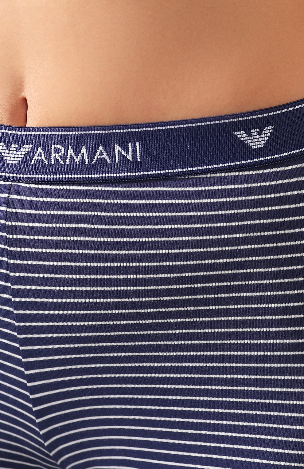 Хлопковые легинсы EMPORIO ARMANI синего цвета по цене 8995 руб., арт. 163998/0P219, фото 5 Хлопковые легинсы EMPORIO ARMANI, арт. 163998/0P219, фото 5