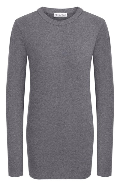 Женская хлопковый лонгслив BRUNELLO CUCINELLI, арт. MPT18B0107