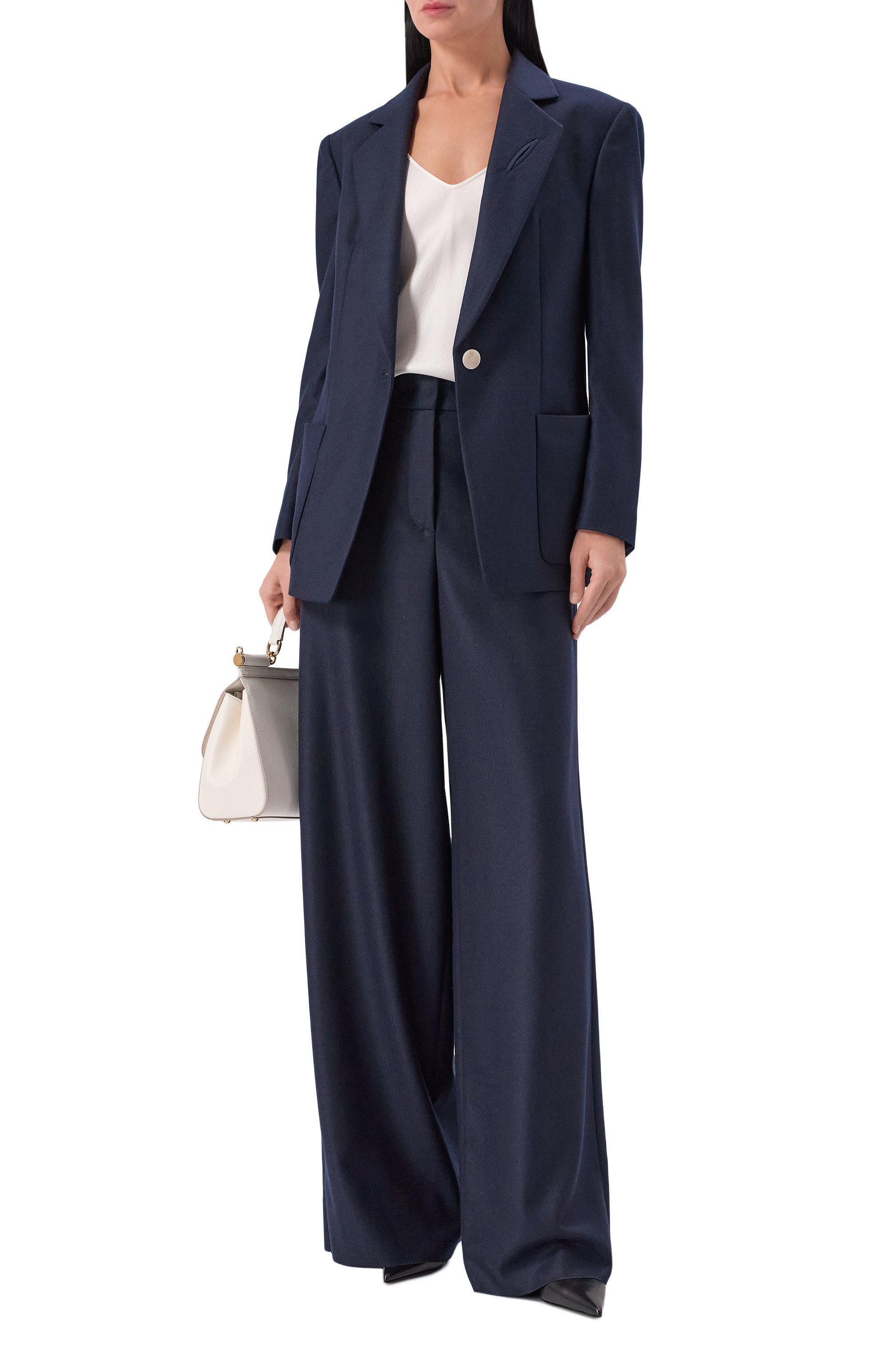 Кашемировые брюки GIORGIO ARMANI синего цвета по цене 358000 руб., арт. GW002320/TE15278, фото 2 Кашемировые брюки GIORGIO ARMANI, арт. GW002320/TE15278, фото 2