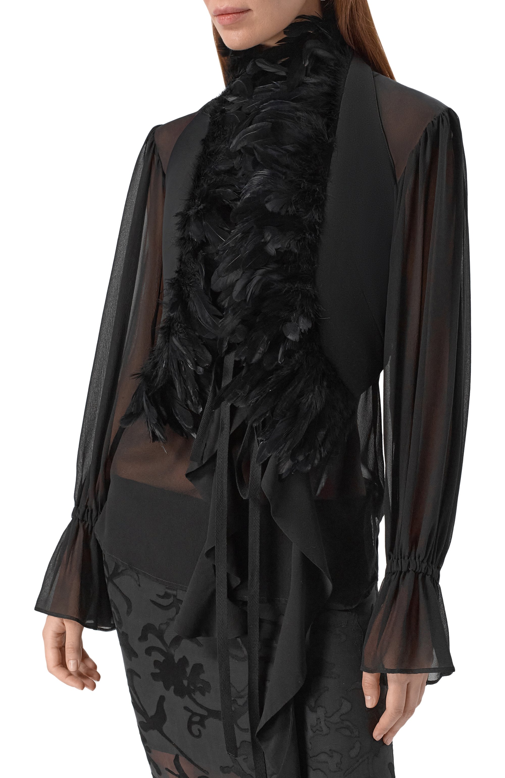 Жилет с отделкой перьями ANN DEMEULEMEESTER, арт. B0014021/FA709, фото 3