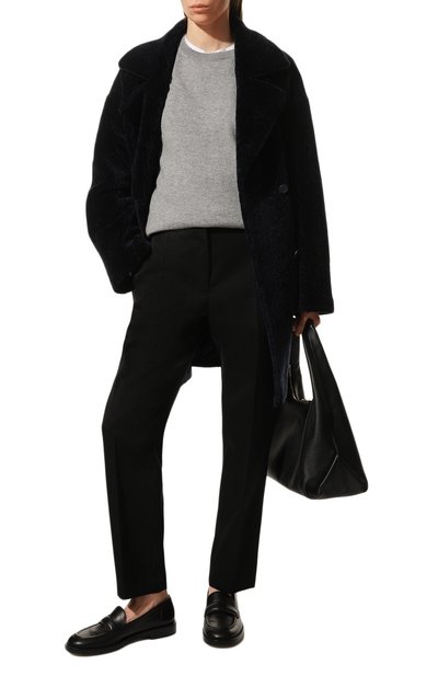 Шуба из овчины MASLOV синего цвета по цене 240020 руб., арт. F007, фото 2 Шуба из овчины MASLOV, арт. F007, фото 2