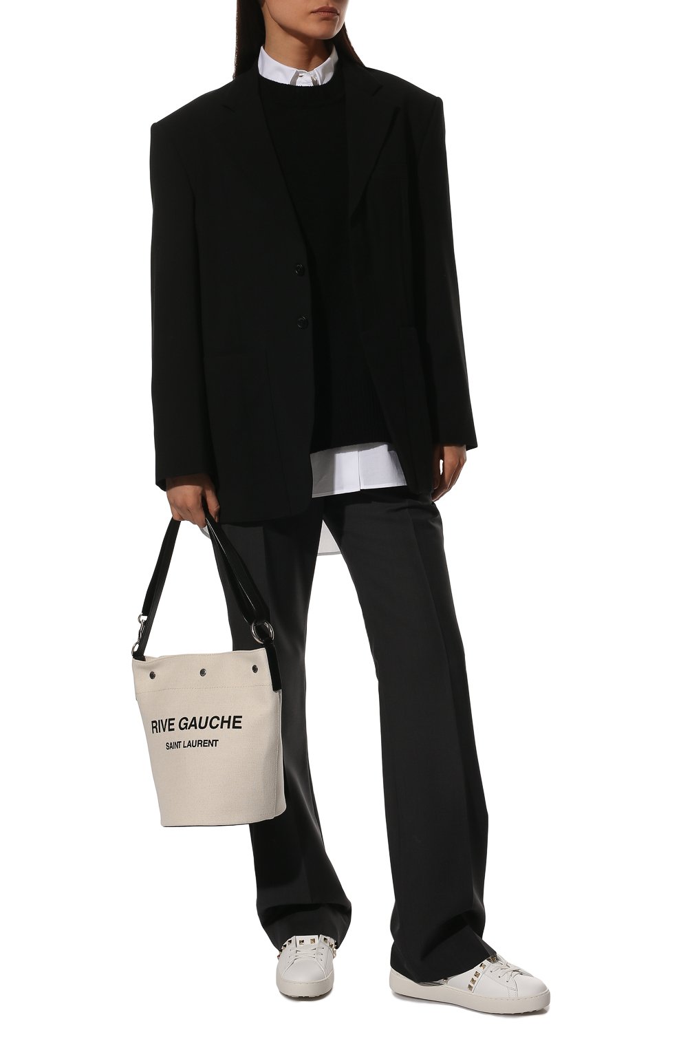 Кожаные кеды rockstud untitled VALENTINO, арт. XW2S0A01/BHS, фото 2