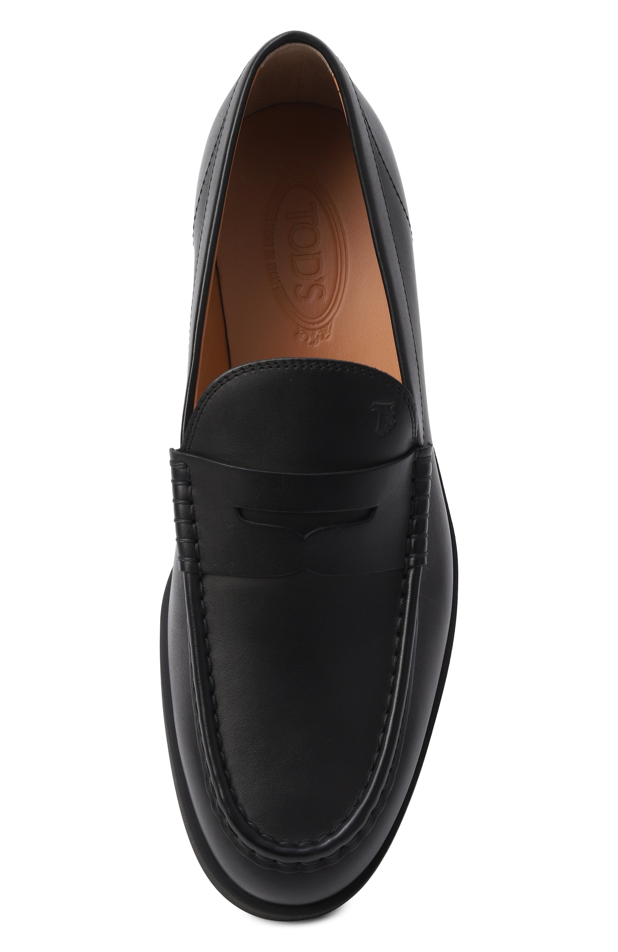 Кожаные пенни-лоферы TOD’S черного цвета по цене 78500 руб., арт. XXM98L0KC00/N6M, фото 5 Кожаные пенни-лоферы TOD’S, арт. XXM98L0KC00/N6M, фото 5