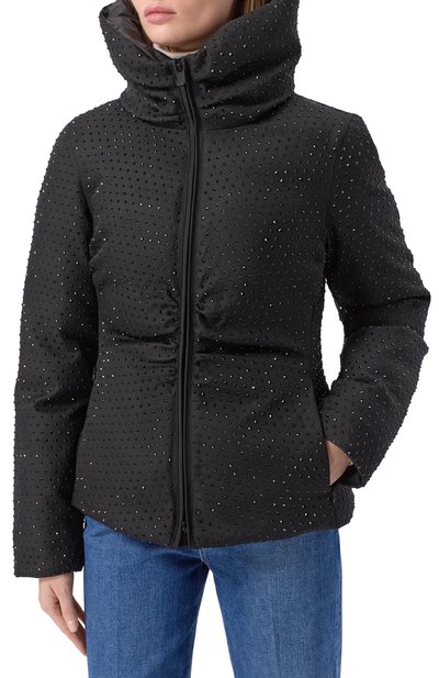 Пуховик с отделкой стразами PINKO, арт. 106014/A2ZF, фото 3